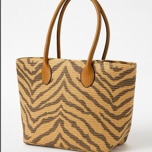 Stylish Tan and Brown Tote Bag
